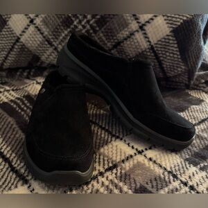 Skechers Relaxed Fit Slip-On Mules w/Air-Cooled Memory Foam-Black - Size 7-1/2M